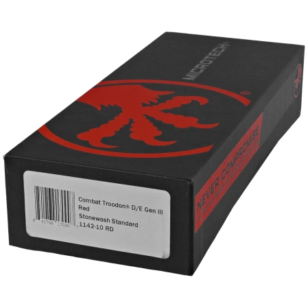 Nóż automatyczny OTF Microtech Combat Troodon Gen III D/E Red Aluminium, Stonewashed M390MK by Tony Marfione (1142-10RD)