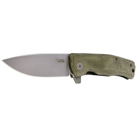 LionSteel Myto, Green Canvas Micarta, Satin M390 by Michele Pensato (MT01 CVG)