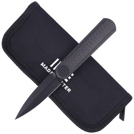 WE Knife Eidolon Dagger Twill Carbon Fiber, Black Stonewashed by Justin Lundquist (WE19074B-C)