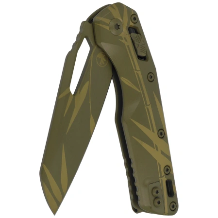 Microtech MSI S/E Knife Cerakote Bamboo Aluminum, Cerakote Bamboo M390MK by Tony Marfione (210-1CAM)