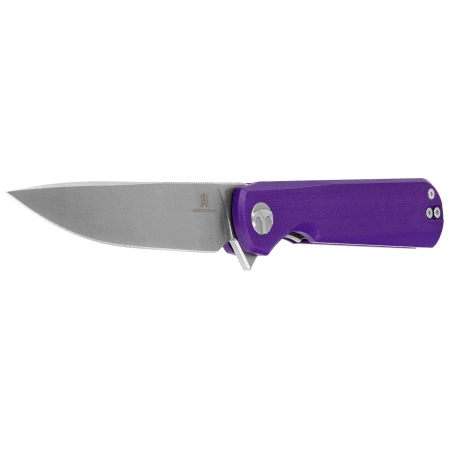 Bestechman Flick Knife Purple G10, Satin/Stonewashed D2 by Ostap Hel (BMK13B)