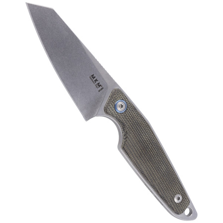 MKM Makro 2 Green Micarta Knife, Stonewashed M390 by Jesper Voxnæs (MKMA02-GC)
