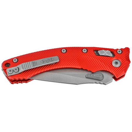 Microtech Amphibian Ram-Lok S/E Knife Fluted Red Aluminum, Apocalyptic M390MK by Tony Marfione (137RL-10APFLRD)