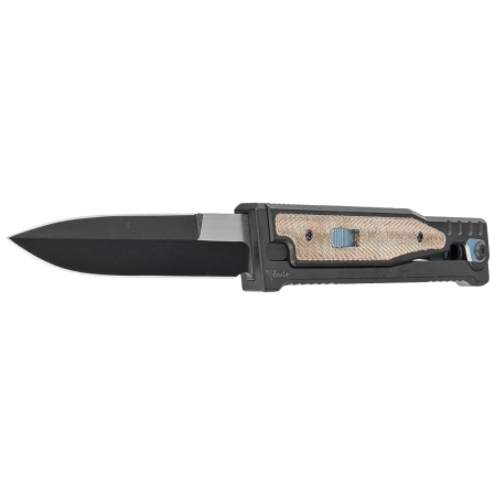 Nóż grawitacyjny OTF Reate EXO 2.0 D/E Black PVD Titanium / Green Micarta, Black PVD Elmax (EXO BLK.PVD.DE.GRM)