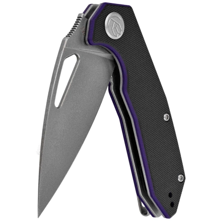 Nóż składany Kubey Coeus Black/Purple G10, Beadblasted 14C28N (KU122R)