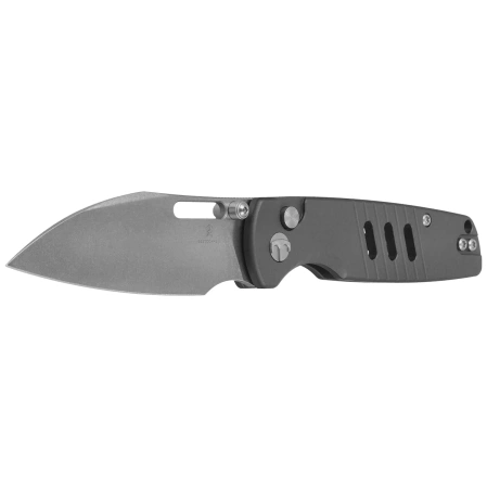 Bestechman Vector Knife Grey Aluminum, Stonewashed D2 (BMK15B)