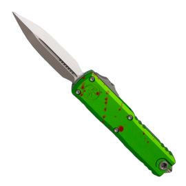 Microtech UTX-85 Gen IV D/E OTF Knife Zombie Aluminum, Stonewashed M390MK by Tony Marfione (12324-10Z)