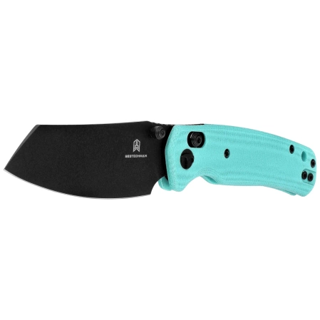Bestechman Cicada's Wing Knife Light Blue G10, Black PVD 10Cr15MoV (BMK06J)