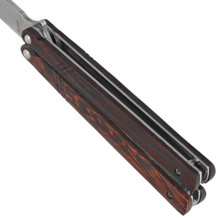 Nóż motylek Martinez Albainox Balisong Fine Wood, Satin 3Cr13Mov (02254)