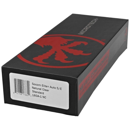 Microtech Socom Elite Auto S/E Natural Clear Aluminum, Black M390 by Tony Marfione (160A-1NC)