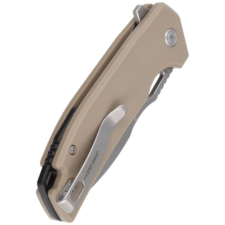 Nóż składany Kubey Knife RDF Tan G10, Bead Blasted AUS-10 by HYDRA Design (KU316D)