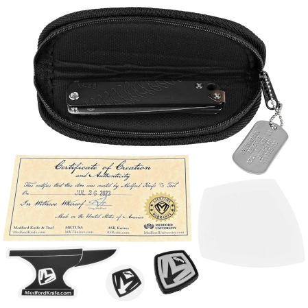 Nóż składany Medford M-48 Black PVD Aluminium, Std HW/Clip, Tumbled S35VN by Greg Medford (MK212STQ-42TM-TSCS-Q4)