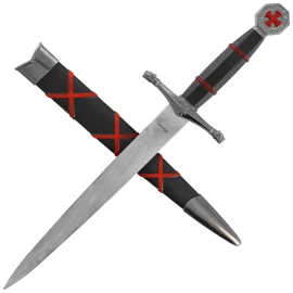 Decor Habitat Templar Dagger Black/Red ABS, Satin (10762)