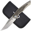 Bestech Togatta Light Bronze Titanium/Damascus Copper Carbon Fiber, Satin M390 by Koens Craft Knife (BT2102G)