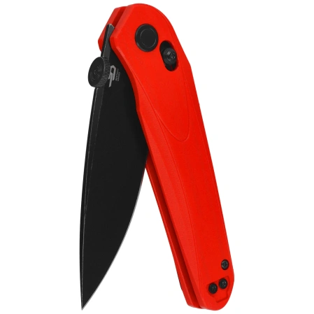 Bestech Mothus Knife Red G10, Black Stonewashed 14C28N by Kombou (BG67H)