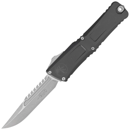 Nóż automatyczny OTF Microtech Combat Troodon Gen III Interceptor Signature Black Aluminium, Apocalyptic M390MK by Tony Marfione (1217-10APS)