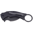 FOX Karambit Black Bird Black Carbon Fiber / Gray Titanium, Black ELMAX by Bastinelli (FX-591 TIC B)