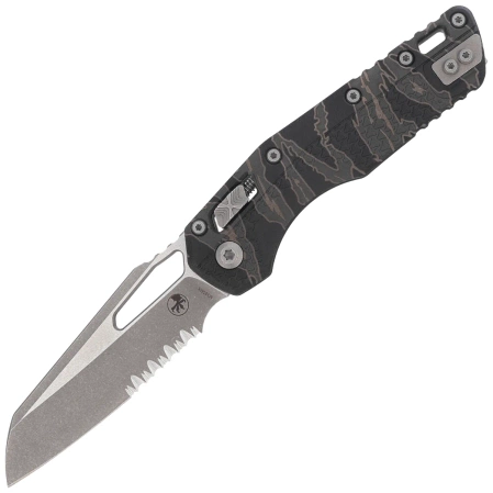 Nóż składany Microtech MSI S/E Ram-Lok Tiger Stripe Camo Tri-Grip Polymer, Apocalyptic P/S M390MK by Tony Marfione (210T-11APPMTSC)