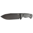 LionSteel Knife Black Canvas Micarta, Old Black CPM 3V by Molletta (T6B 3V CVB)
