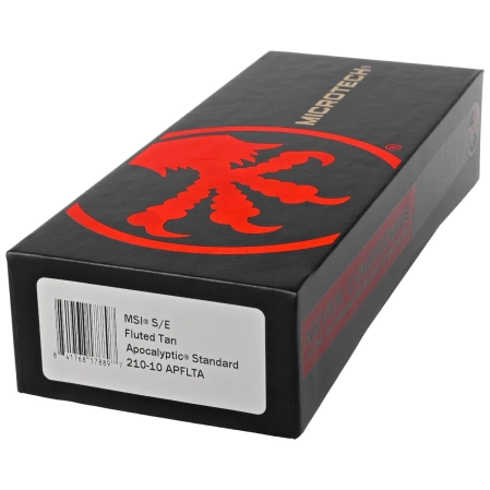 Microtech MSI S/E Knife Tan Fluted Aluminum, Apocalyptic M390MK by Tony Marfione (210-10APFLTA)