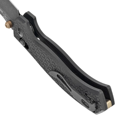 Fox Anzu Black G10, Black PVD MagnaCut by Les George Knife (FX-560 G10B)