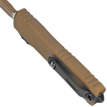 Microtech Ultratech Gen III ZBP D/E OTF Knife Burnt Bronze Cerakote Aluminum, Burnt Bronze Cerakote M390MK by Tony Marfione (1122-1UB-C19Z4)