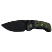 Remette RT-Steed Knife Black Titanium/Black-Green Carbon Fiber, Black DLC M390 (RTWS-BH)
