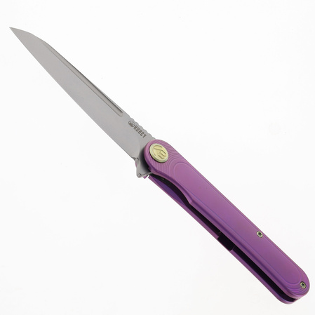 Kubey Dandy Knife Purple Titanium, Sandblasted CPM S90V by Maksym Tkachuk (KB247G)