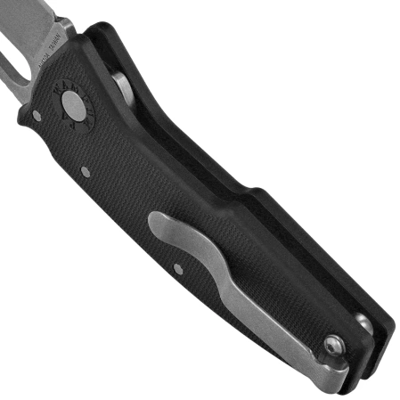 Nóż składany Demko Nano Shark CP Black GRN, Stonewashed AUS10A by Andrew Demko (NANO-10A-Black GRN-CP)