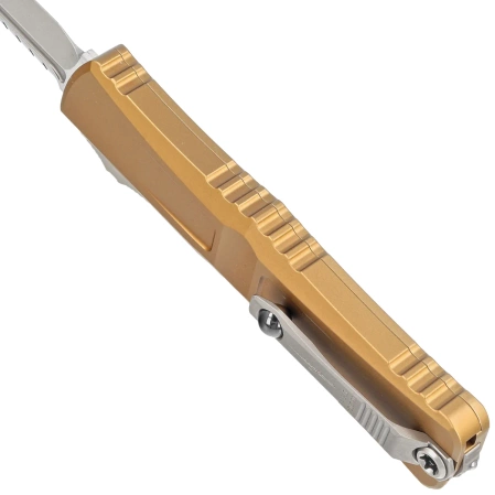 Nóż automatyczny OTF Microtech Combat Troodon Gen III Interceptor Signature Tan Aluminium, Stonewashed M390MK by Tony Marfione (1217-10TAS)