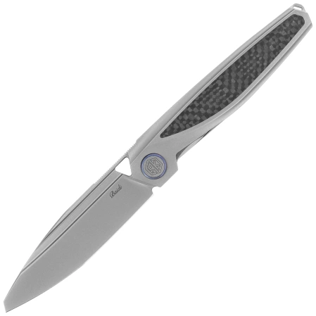 Nóż składany Rike Knife Baidi T Titanium/Carbon Fiber, Bead Blasted M390 (RK-Baidi-T-P/BCF)