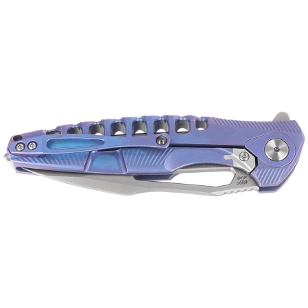 Nóż składany RikeKnife Thor 5 Blue Titanium, Satin M390 (RK-Thor5-B)