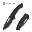 Sencut Squiggy Knife Burgundy / Black G10, Black 9Cr18MoV (S24082A-3)
