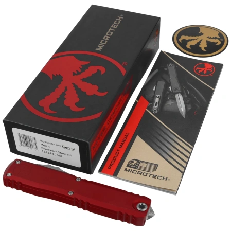 Nóż automatyczny OTF Microtech Ultratech Gen IV S/E Merlot Aluminium, Stonewashed M390MK by Tony Marfione (11214-10MR)