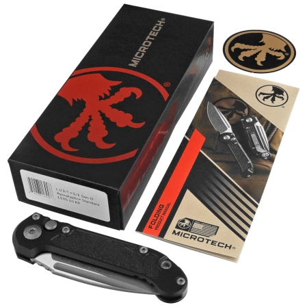 Nóż automatyczny Microtech LUDT Gen III S/E Black Aluminium, Apocalyptic M390MK by Tony Marfione (1135-10AP)