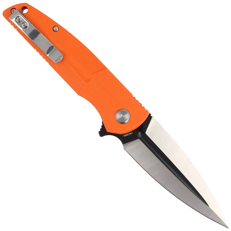 Bestech Fin Orange G10, Satin/Black 14C28N Knife (BG34B-2)