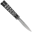 Martinez Albainox Balisong Knife Black Steel, Satin 3Cr13Mov (02213)