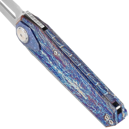 Remette RT-Infinite Power Knife Fired Titanium, Hand Grinding Pearlescent M390 (RTIP-M)