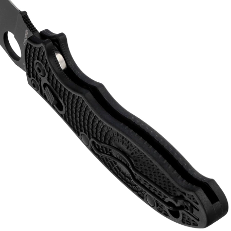 Spyderco Manix 2 Lightweight Black Blade PlainEdge Knife (C101PBBK2)