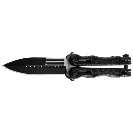 Nóż składany motylek Martinez Albainox Balisong Black Aluminium, Black 3Cr13Mov (02099)