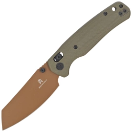 Bestechman Cicada's Wing OD Green G10, Gold 10Cr15MoV (BMK06C)