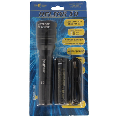Latarka ESP Helios 10 z ładowarką USB (HELIOS 10-37-4R)