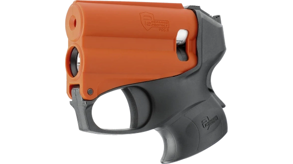 Umarex P2P PGS II KIT Pepper Spray Launcher with Torch, Black-Orange (2.2058-1)