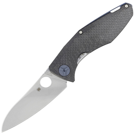 Spyderco Drunken Carbon Fiber / Titanium, Satin CPM-S90V Plain by Dmitry Sinkevich (C235CFTIP)