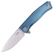 LionSteel Myto Knife Blue Titanium, Satin M390 by Molletta (MT01 BL)