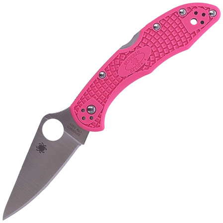 Spyderco Delica 4 FRN Pink, Plain CPMS30V (C11FPPNS30V)