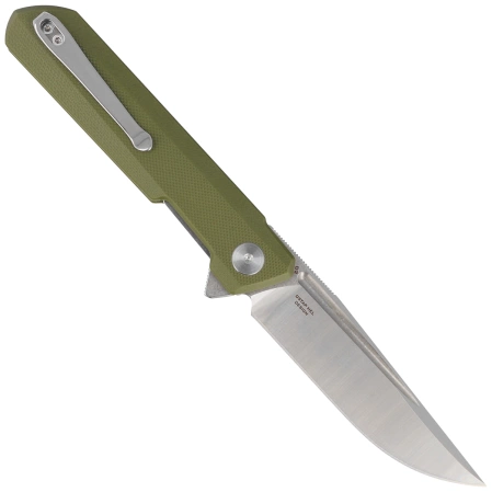 Bestechman Knife Dundee OD Green G10, Stonewash / Satin D2 by Ostap Hel (BMK01B)