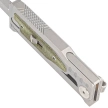 Reate Knife Mini EXO OTF Gravity D/E Bead Blasted Titanium/Green Micarta, Stonewashed CPM 3V