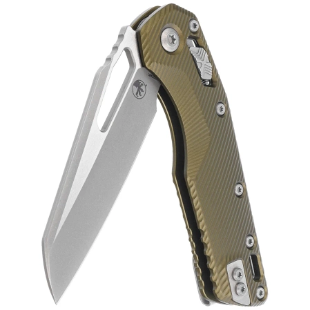 Microtech MSI S/E Fluted OD Green Aluminium, Apocalyptic Stonewashed M390MK by Tony Marfione (210-10APFLOD)