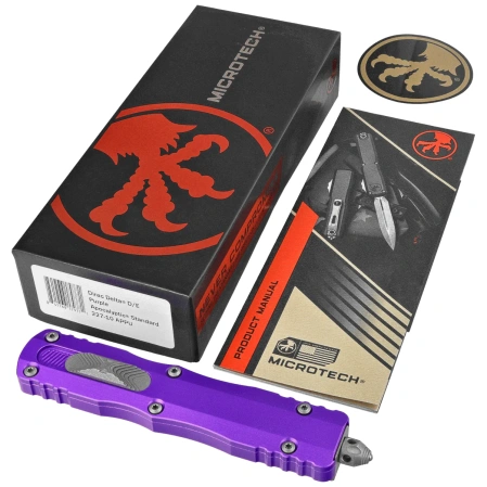 Nóż automatyczny OTF Microtech Dirac Delta D/E Purple Aluminium, Apocalyptic by Tony Marfione (227-10APPU)